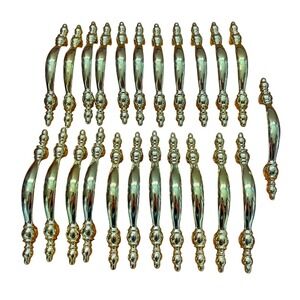 23 VTG Amerock Drawer Pulls 3" Bore Lot Satin Nickel Gold Avante Cabinet